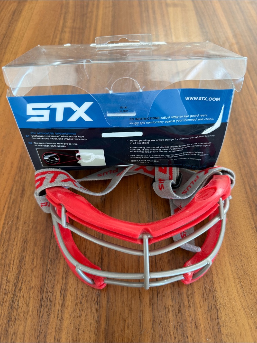 STX 4 Sight Plus Women's Lacrosse Field Hockey Goggles Cage Protection Red